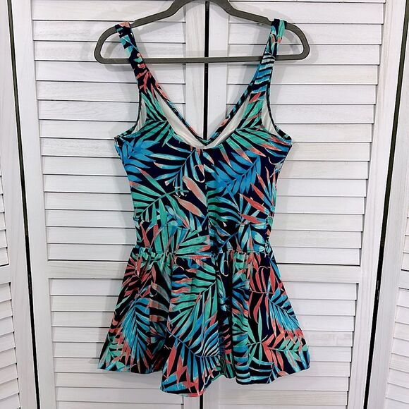 Maxine Of Hollywood Swimdress Size 16 Empire Waist - Picture 6 of 12